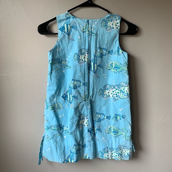 Lilly Pulitzer Vintage Blue  Fish Print Shift Dress - Picture 4 of 5
